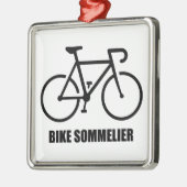 Fiets Sommelier Metalen Ornament (Links)