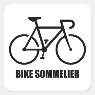 Fiets Sommelier Vierkante Sticker