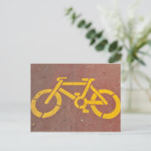 fiets stencil briefkaart (Staand voorkant)