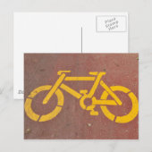 fiets stencil briefkaart (Voorkant / Achterkant)