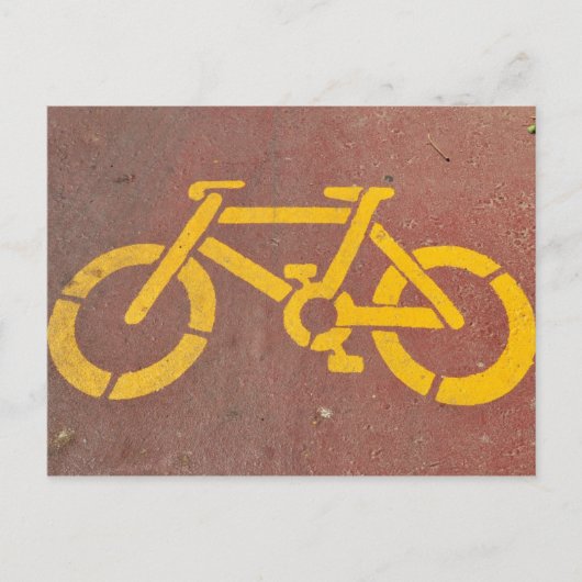 fiets stencil briefkaart (Voorkant)