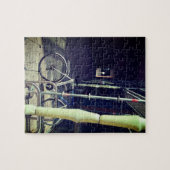 Fiets tegen de steiger legpuzzel (Horizontaal)