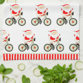 Fiets-thema Kerstmis Theedoek (Gevouwen)