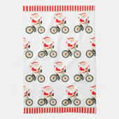 Fiets-thema Kerstmis Theedoek (Verticaal)