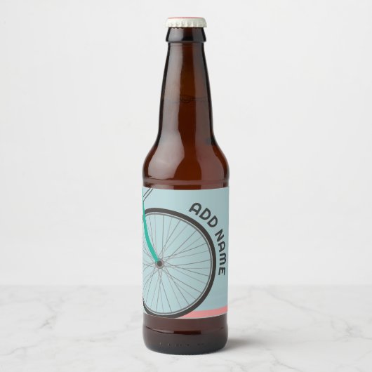 Fiets Thema Party met aangepaste tekst Bier Etiket (Voorkant)
