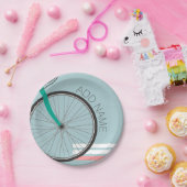 Fiets Thema Party met aangepaste tekst Papieren Bordje (Feest)