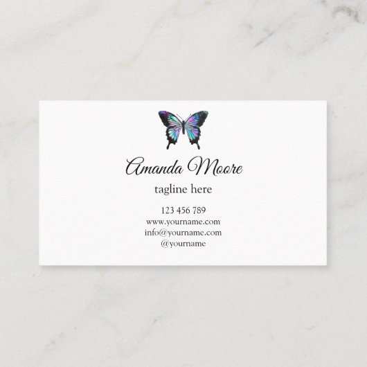 fiets - therapeut faux holografen folie visitekaartje (Achterkant)