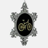 fiets tin sneeuwvlok ornament (Links)