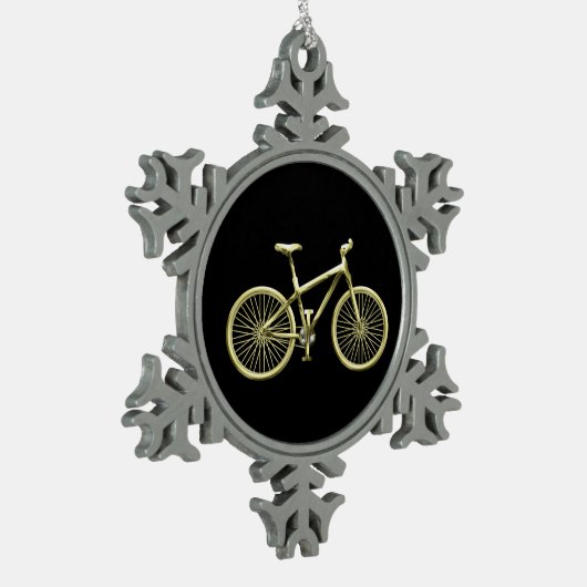 fiets tin sneeuwvlok ornament (Links)