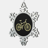fiets tin sneeuwvlok ornament (Rechts)