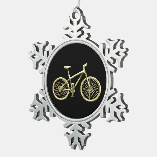 fiets tin sneeuwvlok ornament (Rechts)