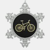 fiets tin sneeuwvlok ornament (Voorkant)