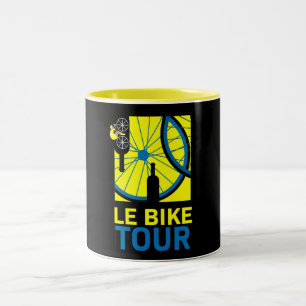 Fiets Touring Art Tweekleurige Koffiemok