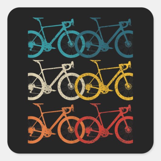  fiets van Bike Road Bike Racing Vierkante Sticker (Voorkant)