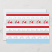 Fiets Verjaardag Fiets Ride Party Rode Jongens Fot Kaart (Achterkant)