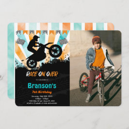 Fiets Verjaardag Foto uitnodiging
