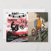 Fiets Verjaardag Foto uitnodigingen (Voorkant)