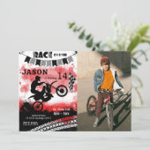 Fiets Verjaardag Foto uitnodigingen (Staand voorkant)