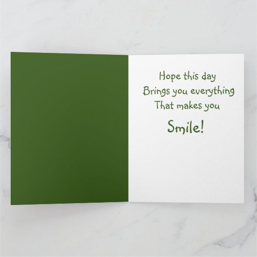 Fiets Verjaardag Kaart (Binnen)