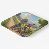 Fiets Verjaardag Papieren Bordje (Gebogen)