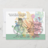 Fiets verjaardagsfeestje uitnodiging (Voorkant)