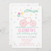 Fiets verjaardagsuitnodiging, of een fiets eveneme kaart (Voorkant / Achterkant)