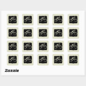 fiets vierkante sticker (Vel)