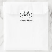 fiets vierkante sticker (Tas)