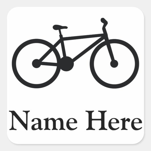 fiets vierkante sticker (Voorkant)
