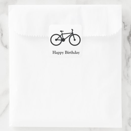 fiets vierkante sticker (Tas)