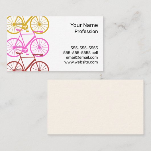 fiets visitekaartje (Voorkant / Achterkant)