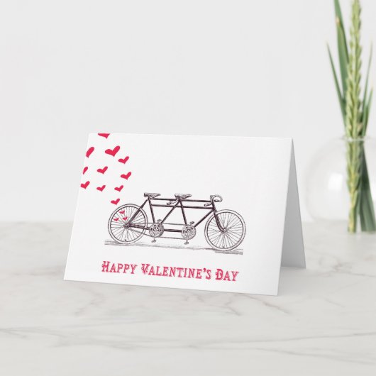 Fiets voor de Kaart die van Twee Valentijnsdag (Voorkant)