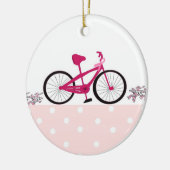 Fiets voor een goede doel - Roze fiets Keramisch Ornament (Links)