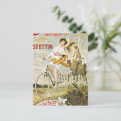  fiets voor  meisjes briefkaart (Staand voorkant)