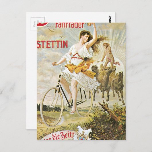  fiets voor  meisjes briefkaart (Voorkant / Achterkant)