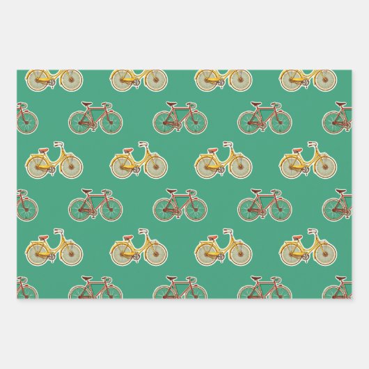  fiets voor sport. Retrofiets Inpakpapier Vel (Voorkant 3)