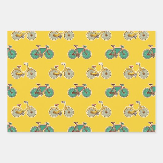  fiets voor sport. Retrofiets Inpakpapier Vel (Voorkant 2)