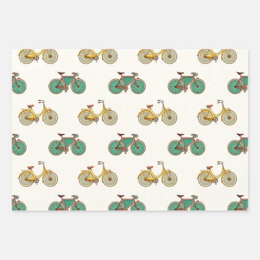  fiets voor sport. Retrofiets Inpakpapier Vel (Voorkant)