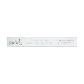 Fiets voor Twee Aquarel Tandemfiets Adreslabel Wikkel (Individueel)