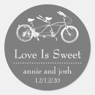 Fiets voor twee liefdes is zoete etiketten (donker