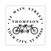 fiets voor twee / tandem fietsadres rubberstempel (Afrduk)