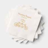 fiets voor twee / tandem fietspaar folie servetten (Insitu (Gestapeld))