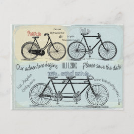 Fiets voor Twee wordt gebouwd die Gehuwd worden Briefkaart