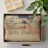  fiets voor vrouwen met een hond Frans Tissuepapier (Geschenk)