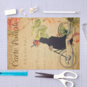  fiets voor vrouwen met een hond Frans Tissuepapier (Craft)