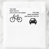 Fiets vs auto Sticker (Tas)