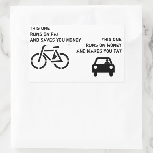 Fiets vs auto Sticker (Tas)