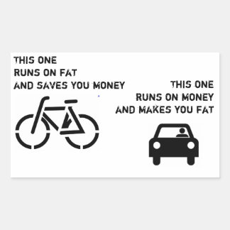 Fiets vs auto Sticker