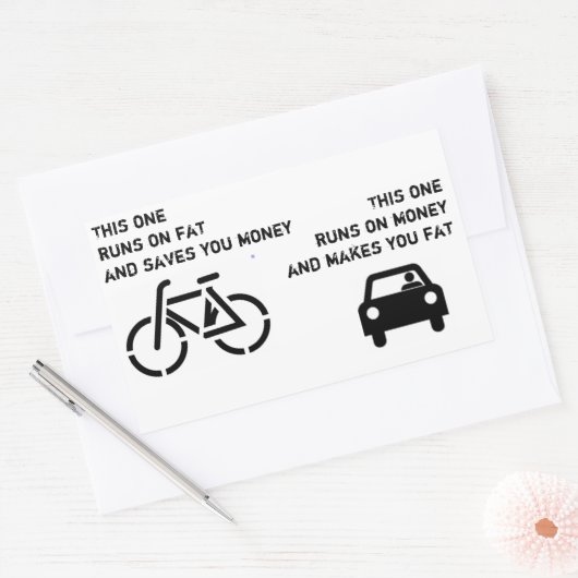 Fiets vs auto Sticker (Envelop)