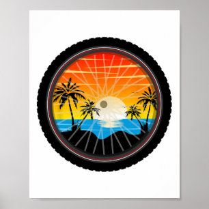 Fiets Wiel Band Mountainbike Vetwieler Poster